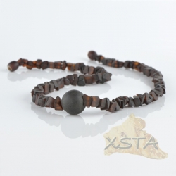 Amber necklace raw cherry irregular